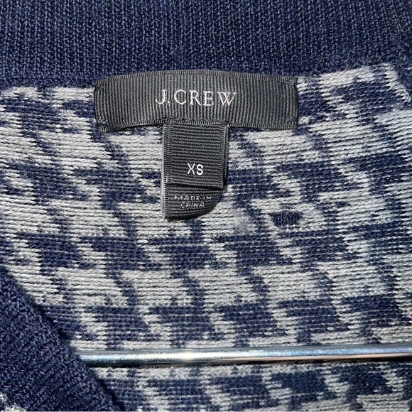 J. Crew Merino Wool Houndstooth Sweater in Navy and Gray - Picture 3 of 7